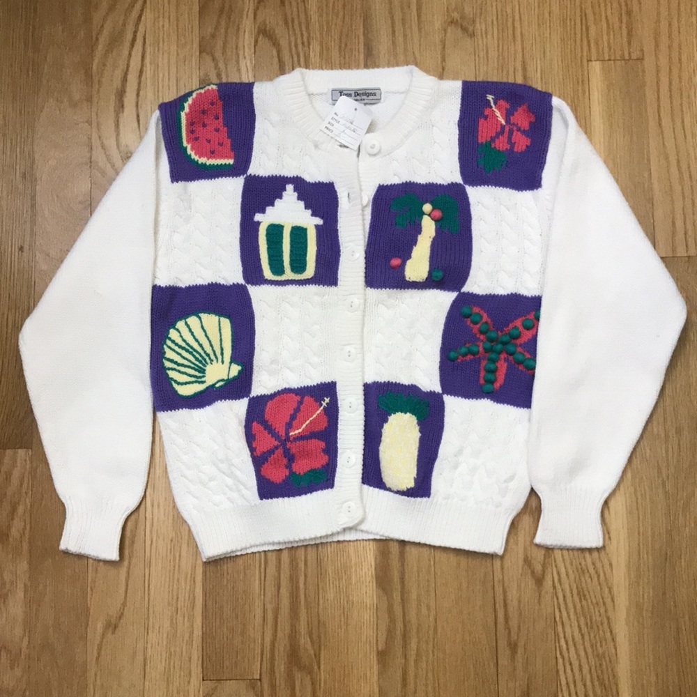 NWT Patchwork Knitted Cardigan